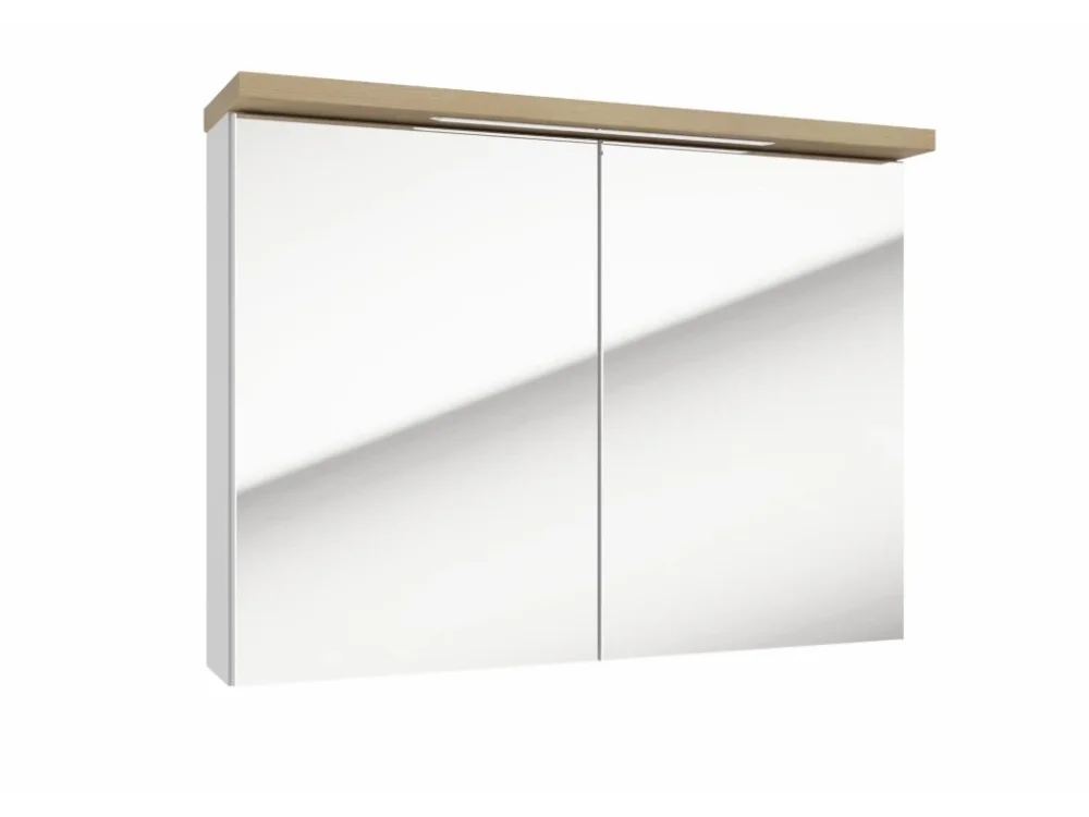 Přímo Od Výrobce Naturel Zrcadlová skříňka Naturel Stilla + LED 80x60 cm bílá STILLAE08002