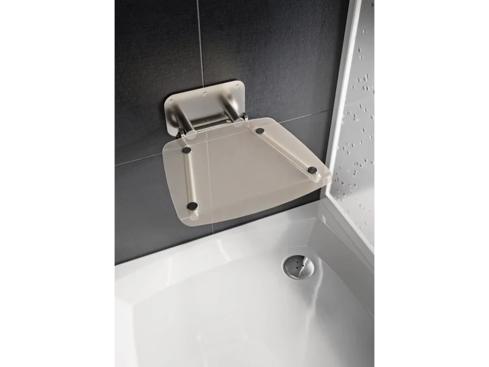 Značkový Ravak Sprchové sedátko Ravak OVO B sklopné š. 36 cm čirá B8F0000051