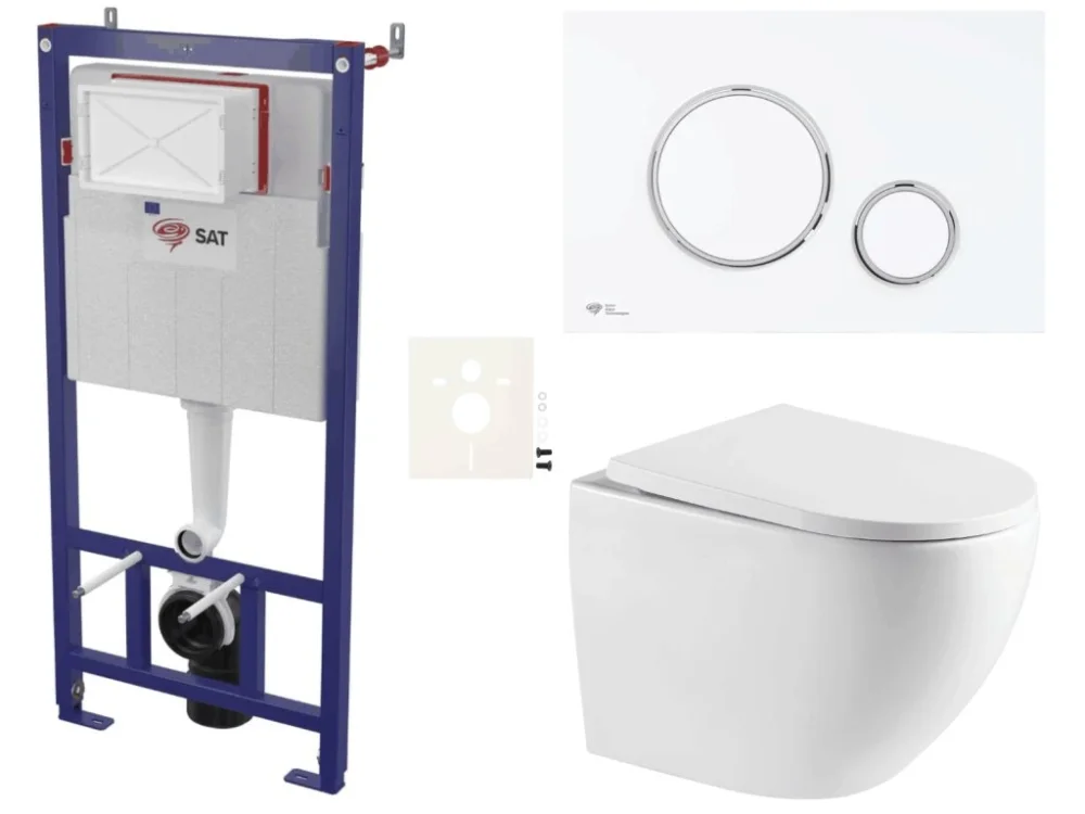 Nejprodávanější SAT Závěsný WC set do lehkých stěn / předstěnová SAT SIKOSSREX6776K