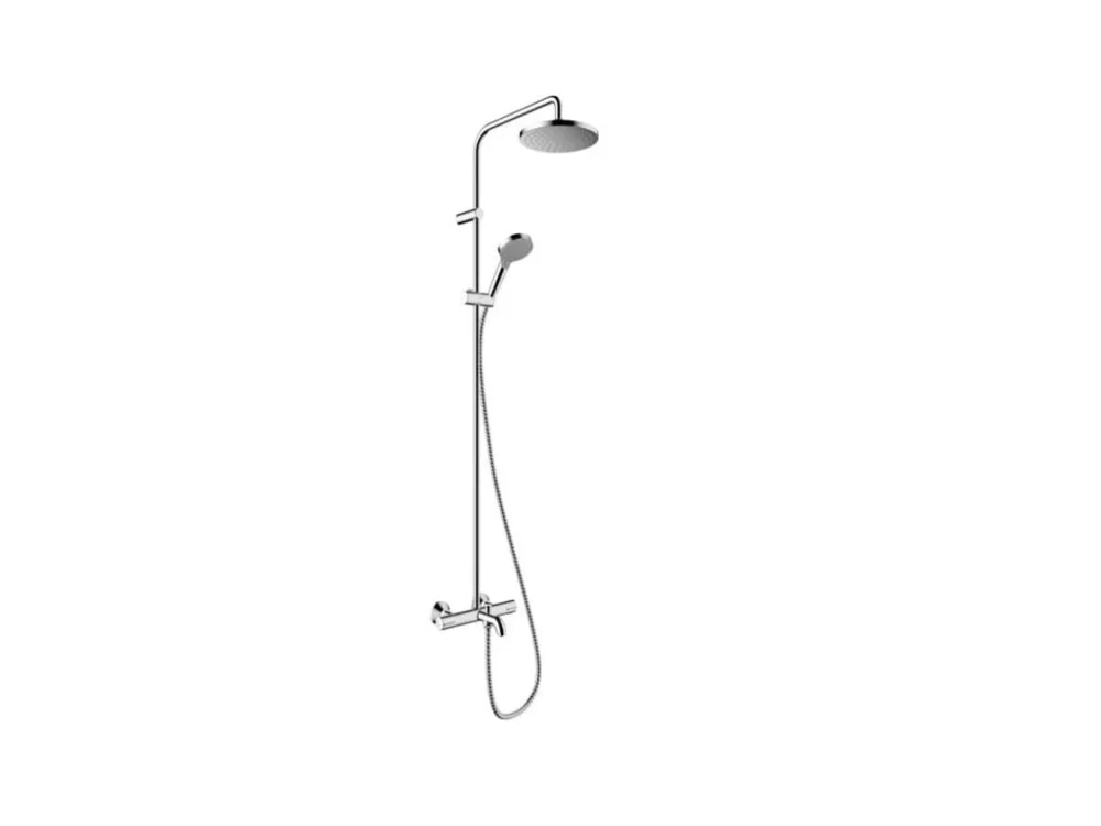 Rychlé Dodání Hansgrohe Sprchový systém Hansgrohe Vernis Blend na stěnu s termostatickou baterií chrom 26079000