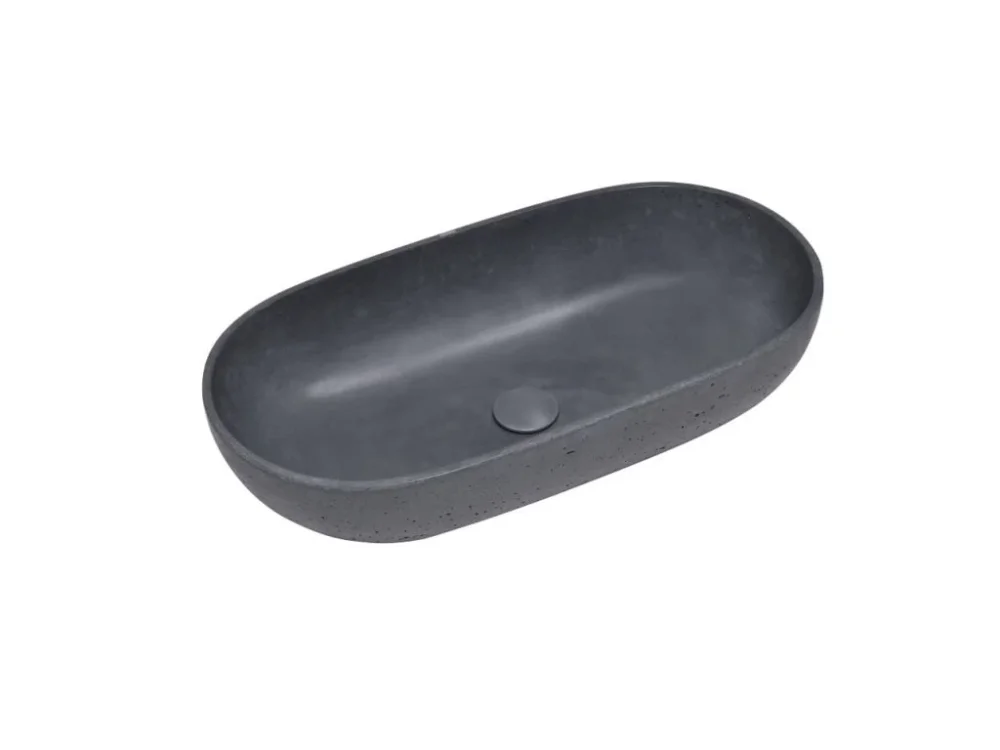 Odeslání Ihned SAT Umyvadlo na desku SAT Cemento 65x35 cm antracit bez přepadu CEM6535A
