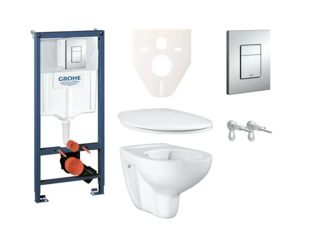 Přímo Od Výrobce Grohe Cenově zvýhodněný závěsný WC set GROHE do lehkých stěn / předstěnová montáž + WC GROHE Bau Ceramic SIKOGRS3G0