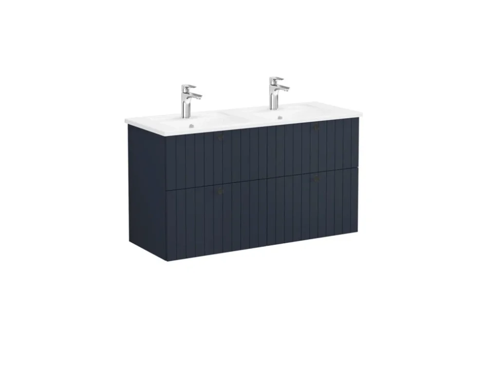 Cenová Bomba VitrA Koupelnová skříňka s umyvadlem VitrA Root 120x67x46 cm modrá mat ROOTG120BINTS