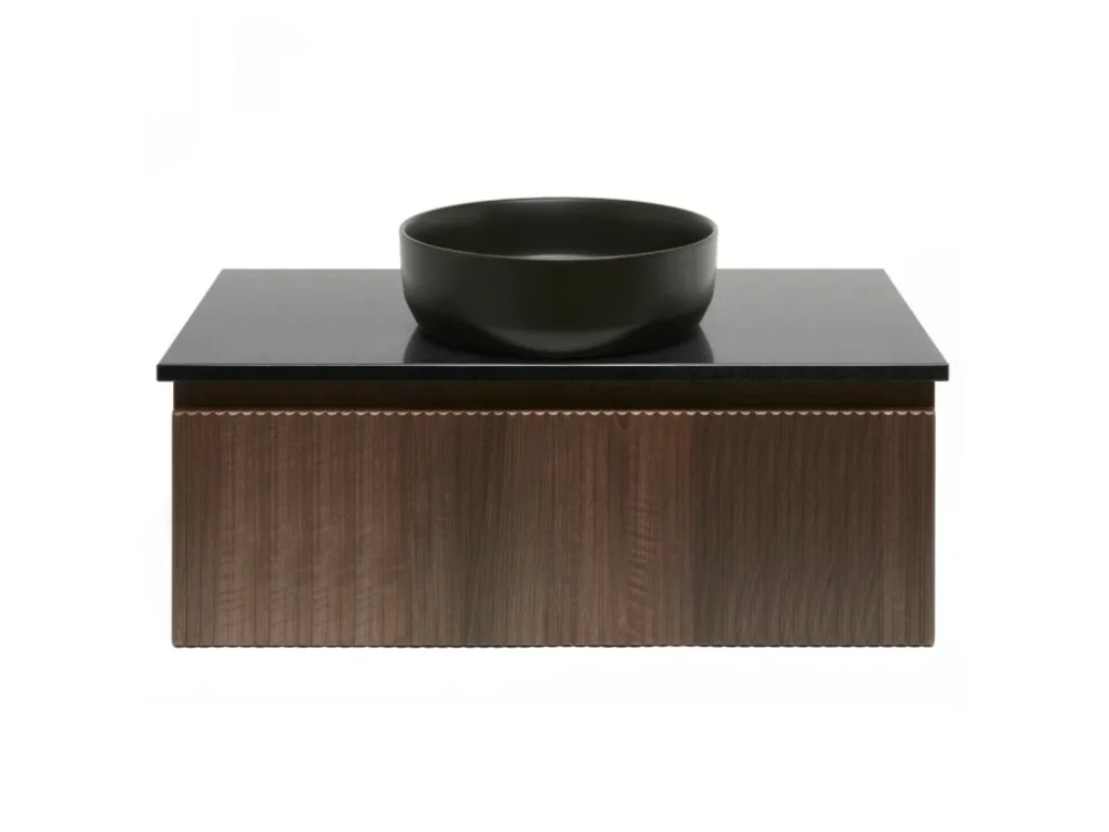 SAT Koupelnová skříňka s žulovou deskou SAT Evolution 98x30x44,8 cm ořech mat SATEVO100NAZ Víkendová Akce