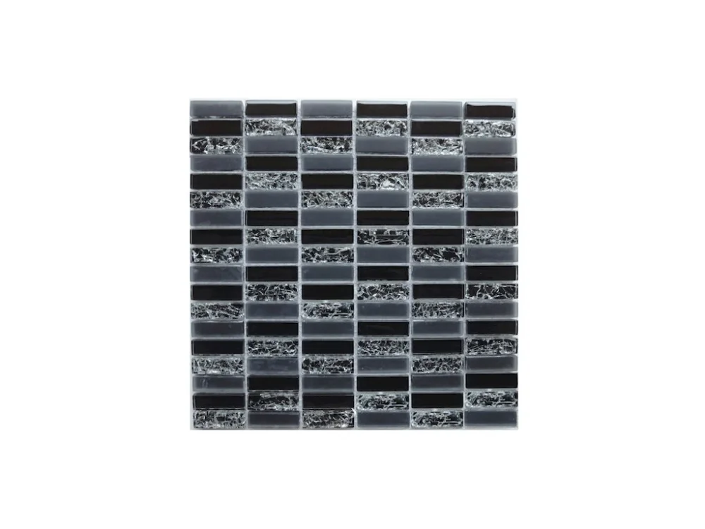 Premium Mosaic Skleněná mozaika Premium Mosaic černá 30x30 cm lesk MOS4815CRBK Ověřený