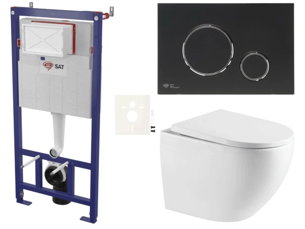 Kup Teď SAT Závěsný WC set do lehkých stěn / předstěnová SAT SIKOSSREX6778K