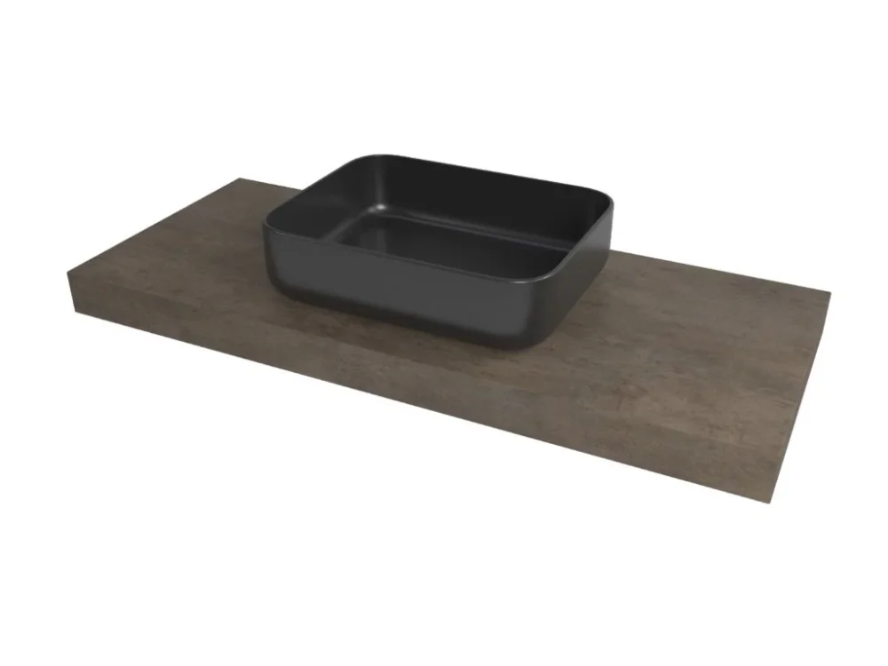 Bezpečná Platba Naturel Deska pod umyvadlo Naturel Dolce 83,5x8x50 cm Beton Chicago tmavě šedá mat DO8050BCS