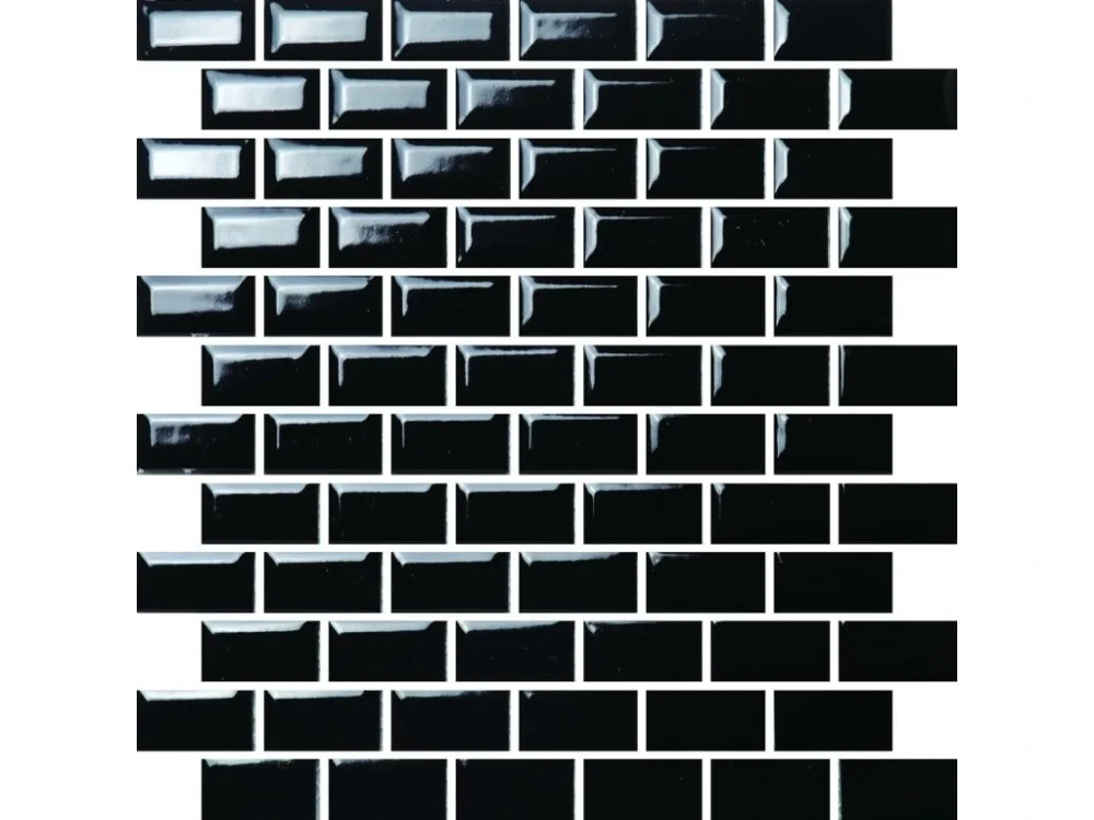 Výprodej Premium Mosaic Keramická mozaika Premium Mosaic černá 30x30 cm lesk MOS2348BK