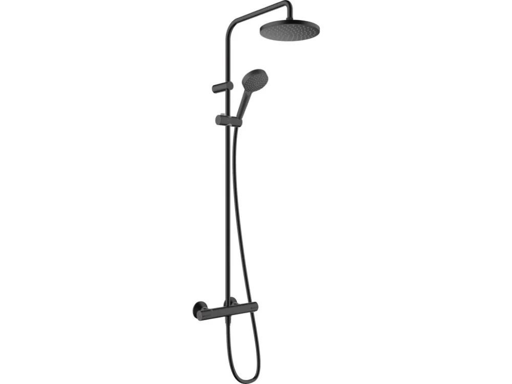 Nejprodávanější Hansgrohe Sprchový systém Hansgrohe Vernis na stěnu s termostatickou baterií černá 26089670