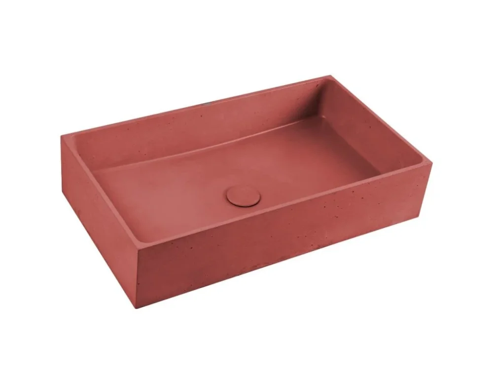 Expresní Doručení SAT Umyvadlo na desku SAT Cemento 64x37 cm terakota bez přepadu CEM6437T