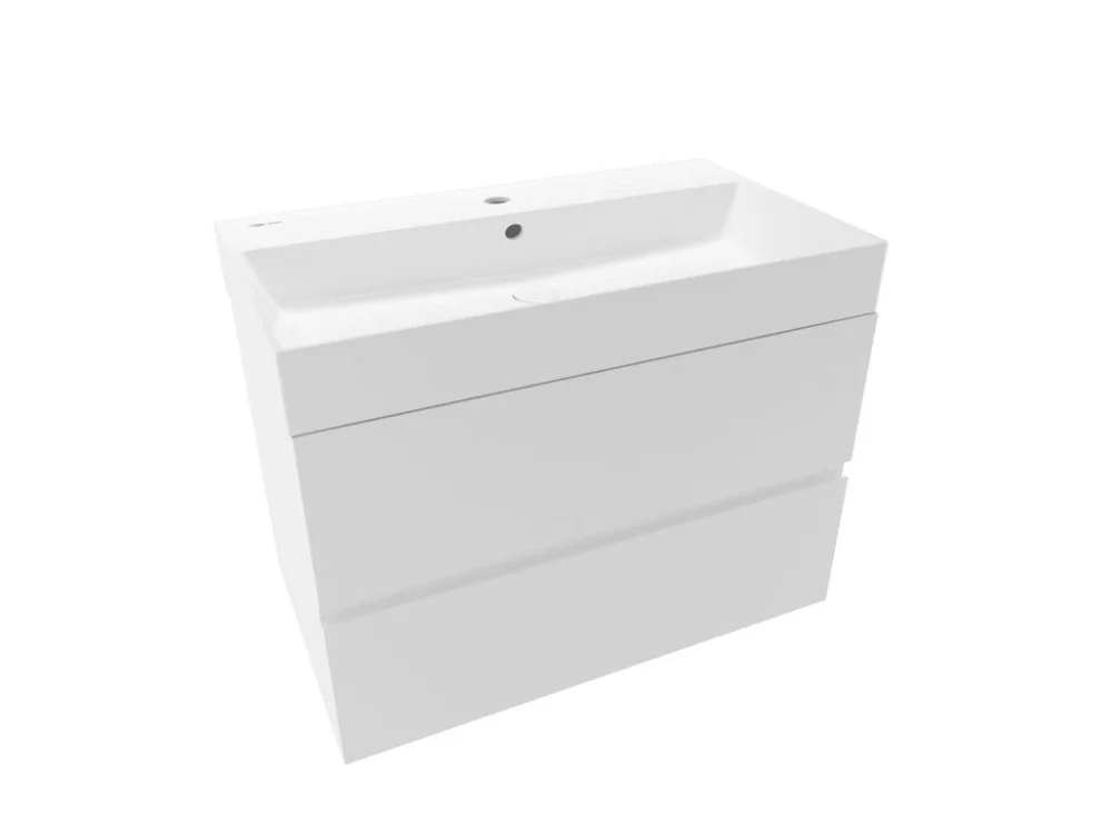 Naturel Koupelnová skříňka s umyvadlem Naturel Verona 80x50x45,5 cm bílá mat VERONA80BMU2 Cenová Bomba