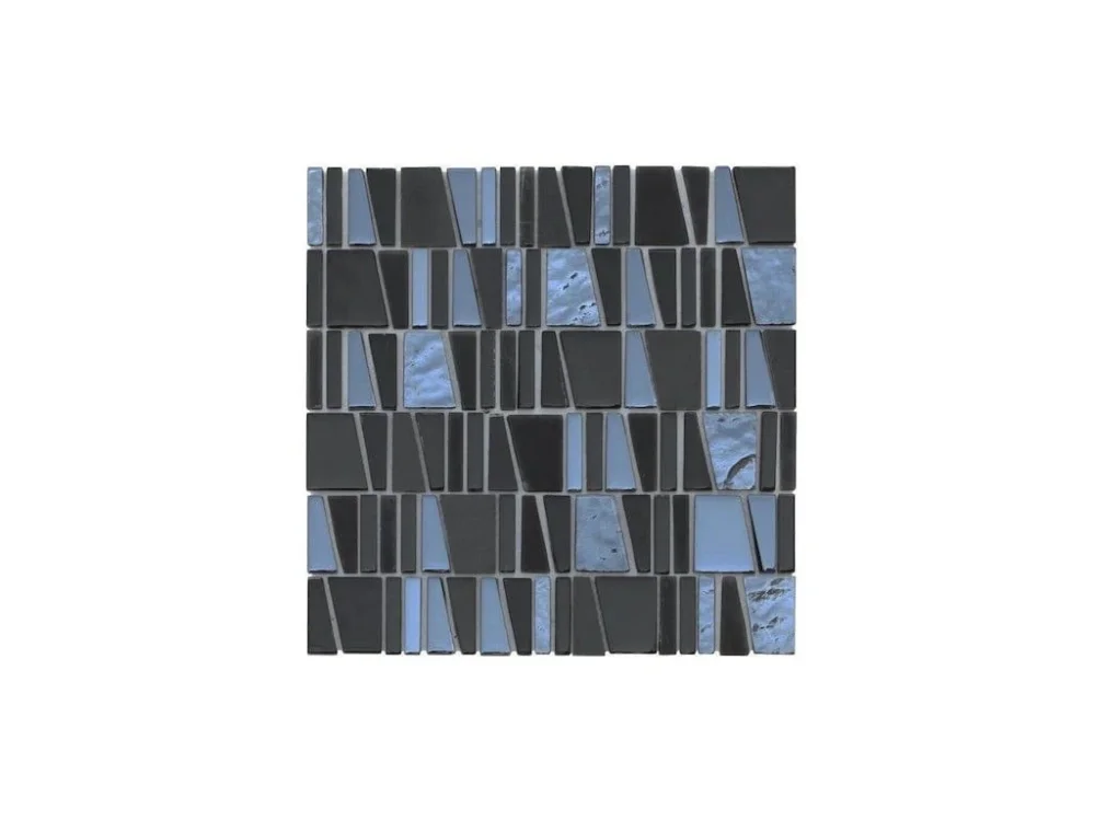 Kup Teď Premium Mosaic Skleněná mozaika Premium Mosaic černá 30x30 cm lesk MOSCUBEBK