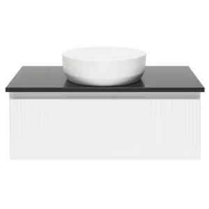 Akční Cena SAT Koupelnová skříňka s deskou z umělého kamene SAT Evolution 98x30x44,8 cm bílá mat SATEVO100WMTK