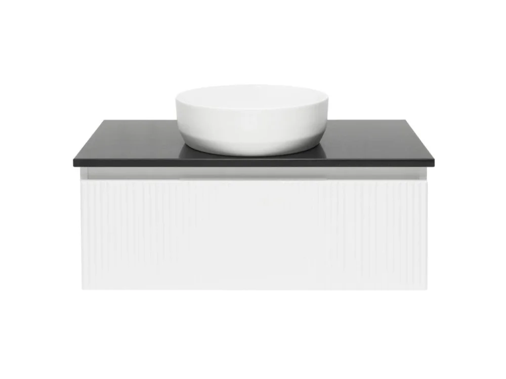 Akční Cena SAT Koupelnová skříňka s deskou z umělého kamene SAT Evolution 98x30x44,8 cm bílá mat SATEVO100WMTK