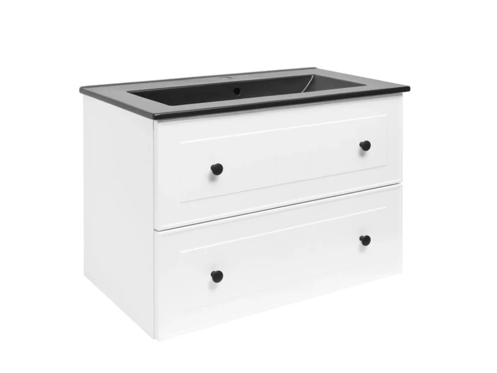 Must-Have Naturel Koupelnová skříňka s umyvadlem Naturel Forli 80x53x46 cm bílá lesk FORLI80BIUC