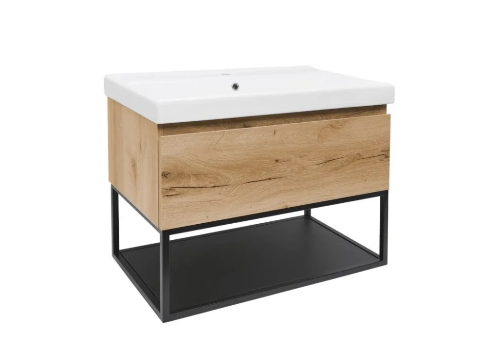 Bezpečná Platba SAT Koupelnová skříňka s umyvadlem SAT B-Way 79x30x45 cm dub BWAY80OAKFU1