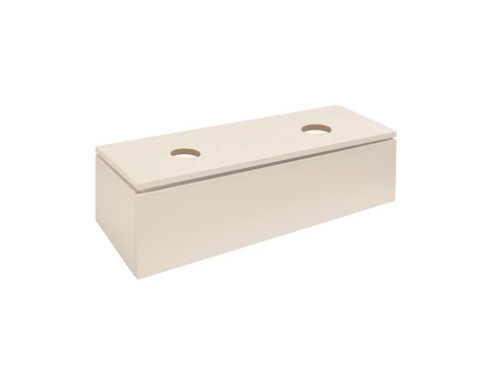 SAT Koupelnová skříňka s krycí deskou SAT Feel 120x30x46 cm pískově béžová mat SATFEEL120BED Výhodná Nabídka