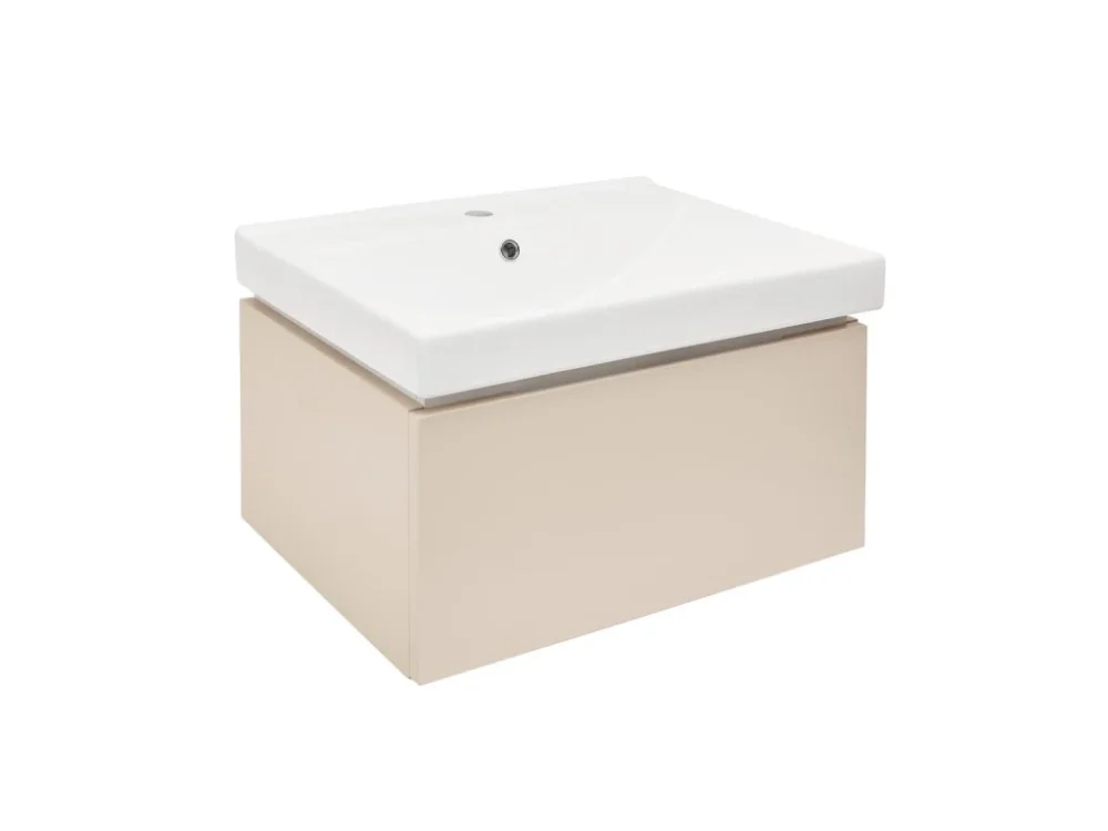 Tovární Cena SAT Koupelnová skříňka s umyvadlem SAT Feel 60x30x46 cm pískově béžová mat SATFEEL60BEU1