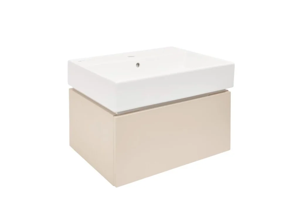 SAT Koupelnová skříňka s umyvadlem SAT Feel 60x30x46 cm pískově béžová mat SATFEEL60BEU2 Speciální Cena