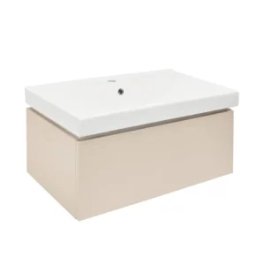 Akční Cena SAT Koupelnová skříňka s umyvadlem SAT Feel 80x30x46 cm pískově béžová mat SATFEEL80BEU1