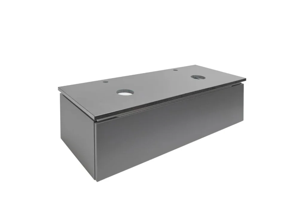 SAT Koupelnová skříňka s kamennou deskou SAT Feel 120x30x46 cm antracit mat SATFEEL120ANTTK Akční Nabídka