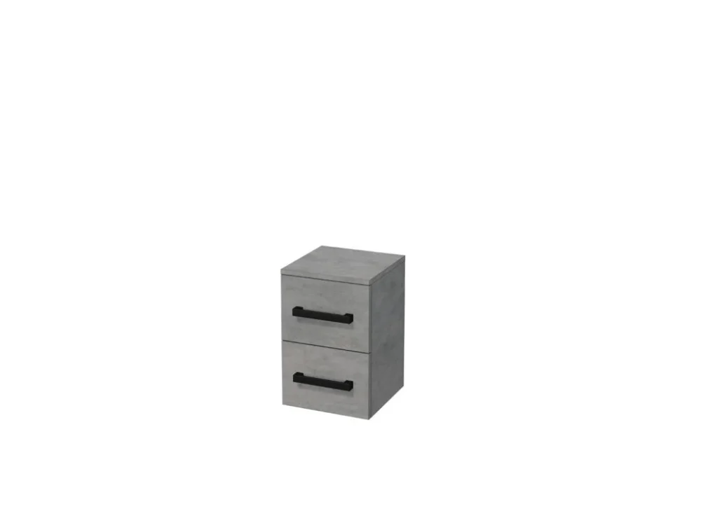 SAT Koupelnová skříňka nízká s černou úchytkou SAT Cube Way 32,5x49,3x33 cm beton mat CUBE3CN32BE Výhodná Nabídka