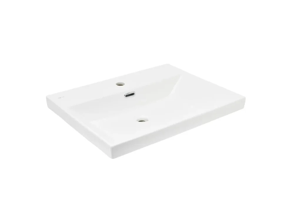 Dokud Zásoby Vydrží SAT Nábytkové umyvadlo SAT B-Way 61x46,5 cm bílá matná otvor pro baterii uprostřed SATBW6046MW