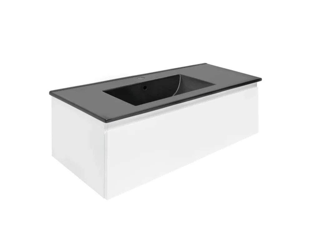 Sleva SAT Koupelnová skříňka s umyvadlem SAT B-WAY 99x30x45 cm bílá lesk BWAY100WU4B