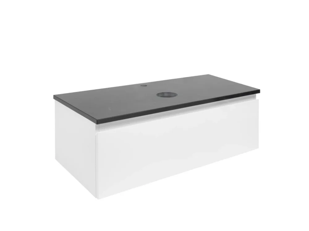 SAT Koupelnová skříňka s krycí deskou SAT B-WAY 99x30x45 cm bílá lesk BWAY100WZ Super Cena