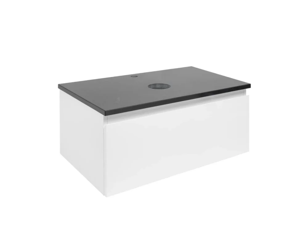 Akční Cena SAT Koupelnová skříňka s krycí deskou SAT B-WAY 79x30x45 cm bílá lesk BWAY80WZ