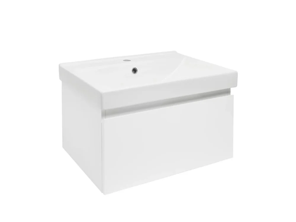 SAT Koupelnová skříňka s umyvadlem SAT B-WAY 59x30x45 cm bílá lesk BWAY60WU1 Nakupujte Hned
