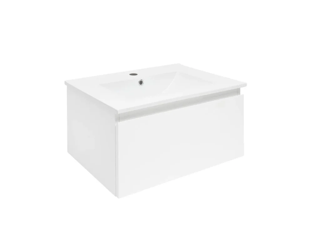 SAT Koupelnová skříňka s umyvadlem SAT B-WAY 59x30x45 cm bílá lesk BWAY60WU4 Vrácení Zdarma