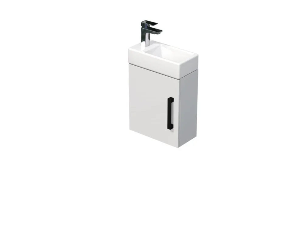 SAT Koupelnová skříňka s umyvadlem SAT Cube Way 40x47,5x20 cm bílá lesk CUBE320401DCBL Speciální Cena