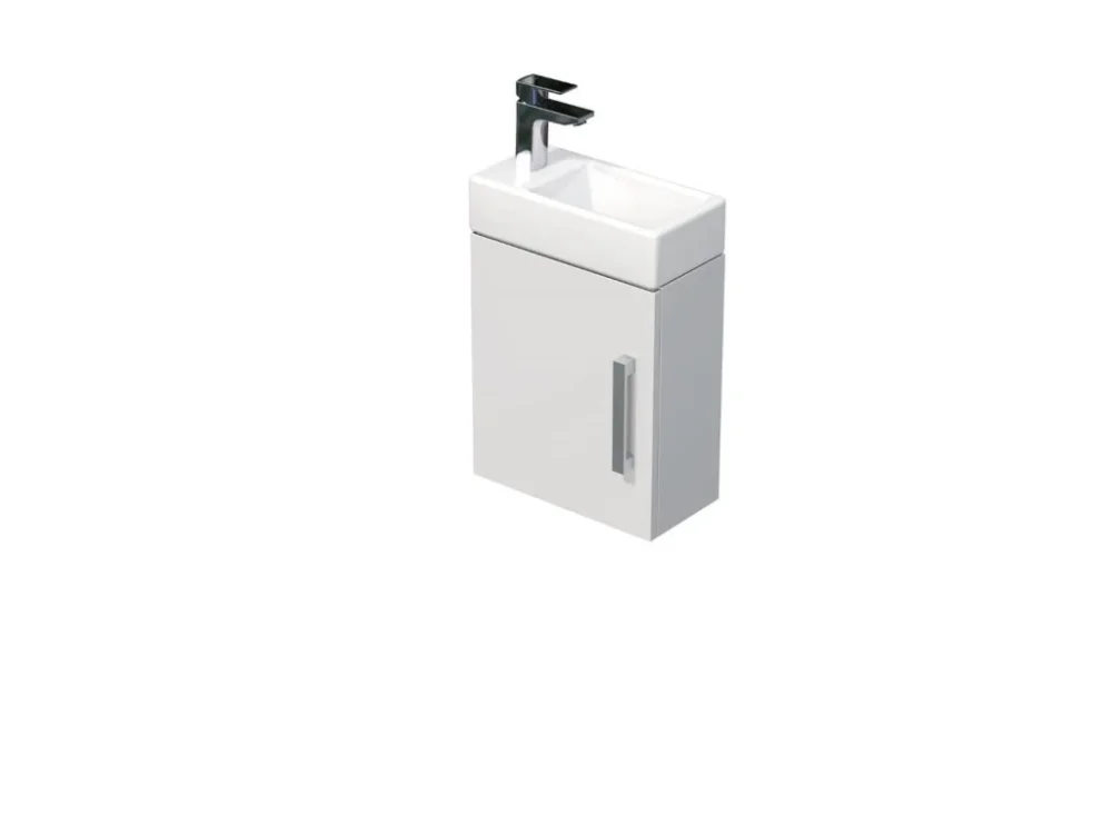 Horká Nabídka SAT Koupelnová skříňka s umyvadlem SAT Cube Way 40x47,5x20 cm bílá lesk CUBE320401DBL