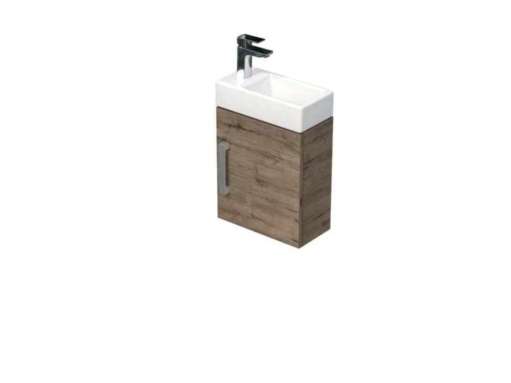 SAT Koupelnová skříňka s umyvadlem SAT Cube Way 40x47,5x20 cm dub Wellington mat CUBE320401DDW Originální