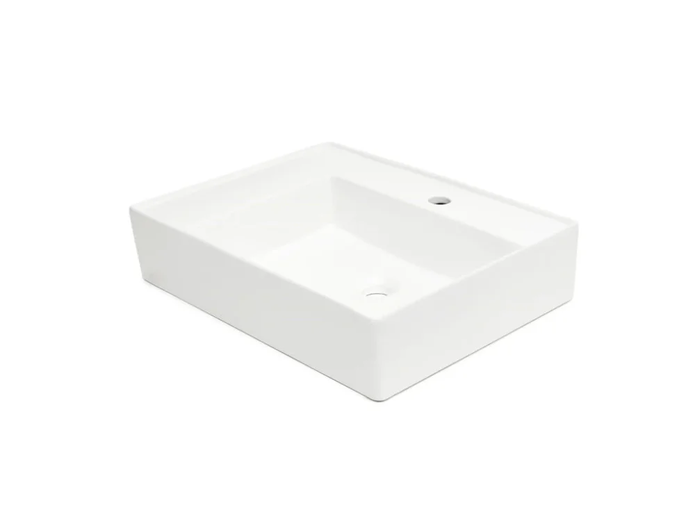 Vrácení Zdarma SAT Umyvadlo SAT Cube Way 60x46 cm otvor pro baterii uprostřed SATCW6046L