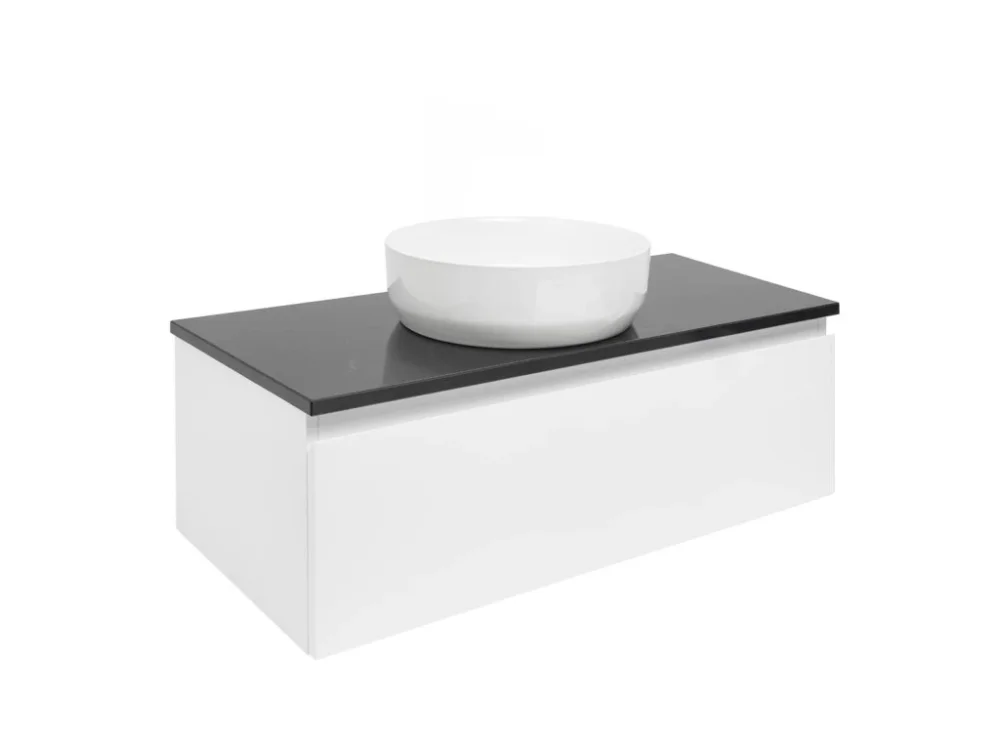 Cenově Výhodný SAT Koupelnová skříňka s krycí deskou SAT B-WAY 99x30x45 cm bílá lesk BWAY100WTK