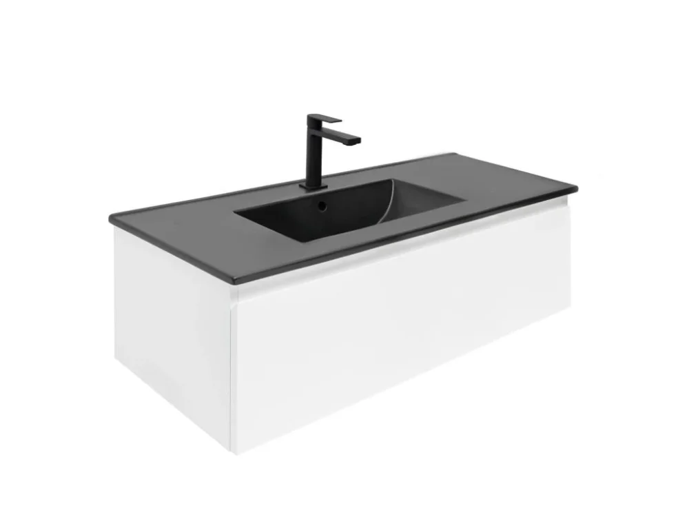 SAT Koupelnová skříňka s umyvadlem SAT B-WAY 99x30x45 cm bílá lesk BWAY100WU4BB Omezená Nabídka
