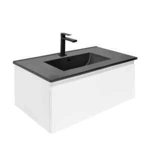 Akční Cena SAT Koupelnová skříňka s umyvadlem SAT B-WAY 79x30x45 cm bílá lesk BWAY80WU4BB