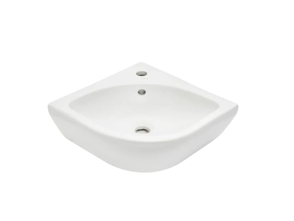 Výprodej VitrA Rohové umývátko VitrA Integra 56x40 cm otvor pro baterii uprostřed 7336-003-0999