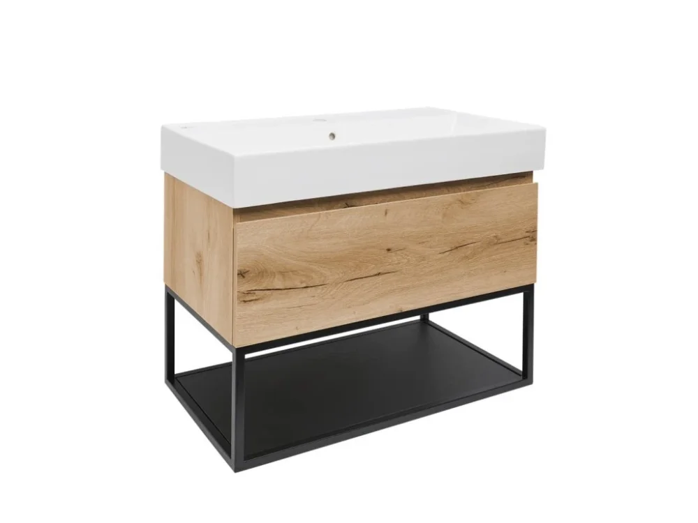 Jen Po Omezenou Doba SAT Koupelnová skříňka s umyvadlem SAT B-WAY 59x30x45 cm dub mat BWAY60OAKFU2