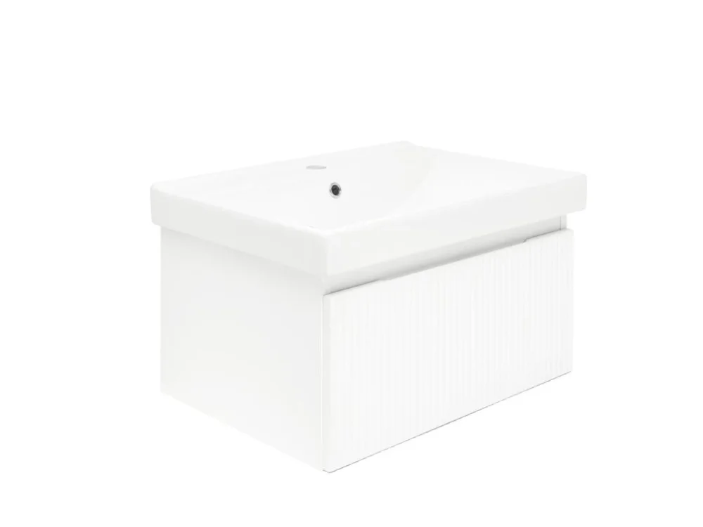 SAT Koupelnová skříňka s umyvadlem SAT Evolution 58x30x44,8 cm bílá mat SATEVO60WMU1 Bezpečná Platba