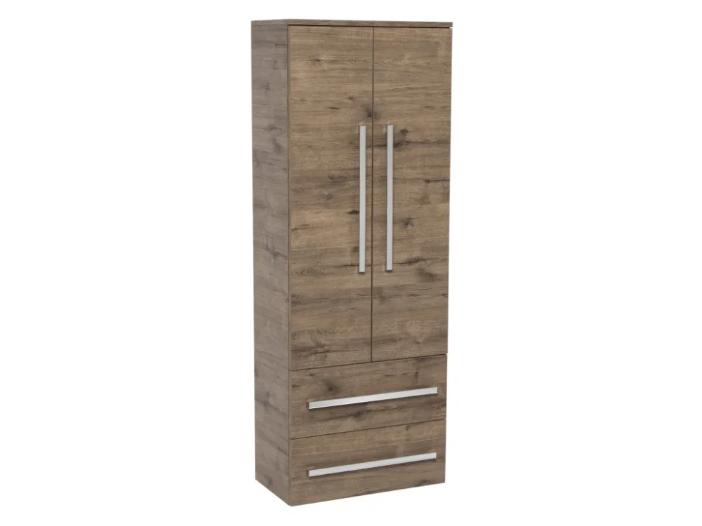Akční Nabídka SAT Koupelnová skříňka vysoká SAT Cube Way 60x163x33 cm dub wellington CUBE3CHV60DW