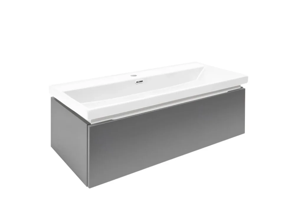 SAT Koupelnová skříňka s umyvadlem SAT Feel 100x30x44,8 cm antracit mat SATFEEL100ANTU4 Autentický