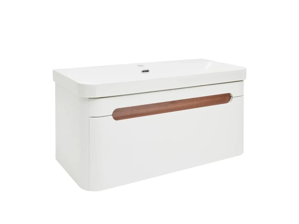SAT Koupelnová skříňka s umyvadlem SAT Fusion 97,5x43x45 cm bílá matná mat SATFUSION100WU Top Prodej