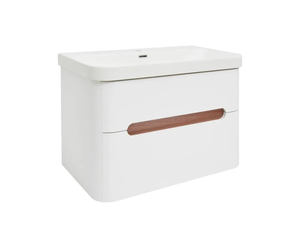 SAT Koupelnová skříňka s umyvadlem SAT Fusion 77,5x53x45 cm bílá matná mat SATFUSION280WMW Speciální Cena