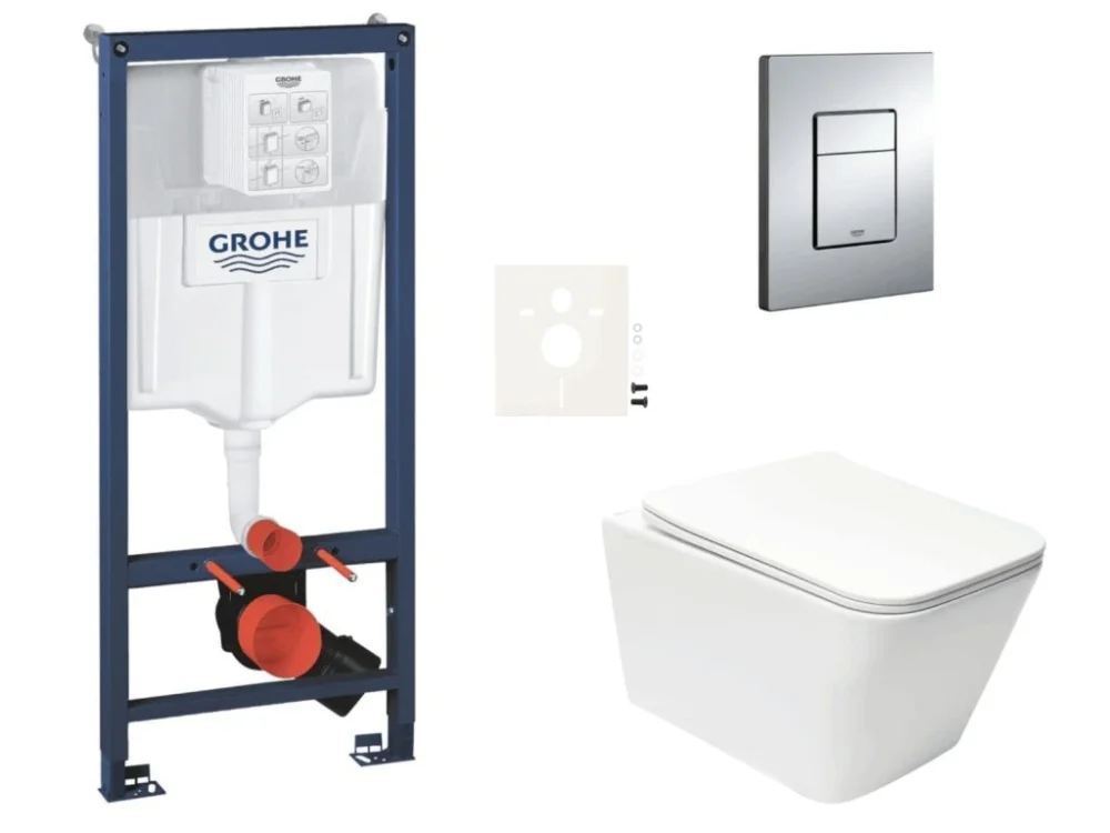 Akce Grohe Závěsný WC set do lehkých stěn / předstěnová montáž SAT Infinitio SIKOGRSIN12E