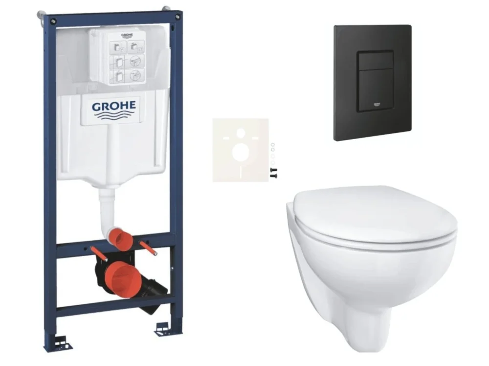 Grohe Závěsný WC set do lehkých stěn / předstěnová montáž GROHE Bau Ceramic SIKOGRSBAUEKF0 Cenová Bomba
