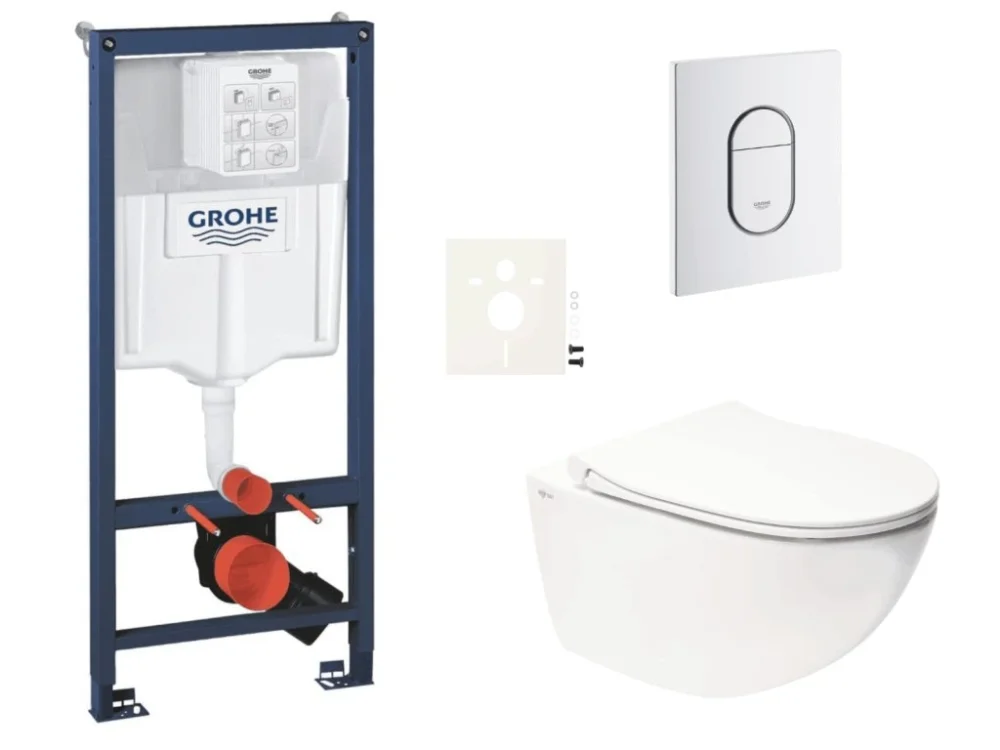 Grohe Závěsný WC set do lehkých stěn / předstěnová montáž SAT Infinitio SIKOGRSIN11ASH0 Víkendová Akce