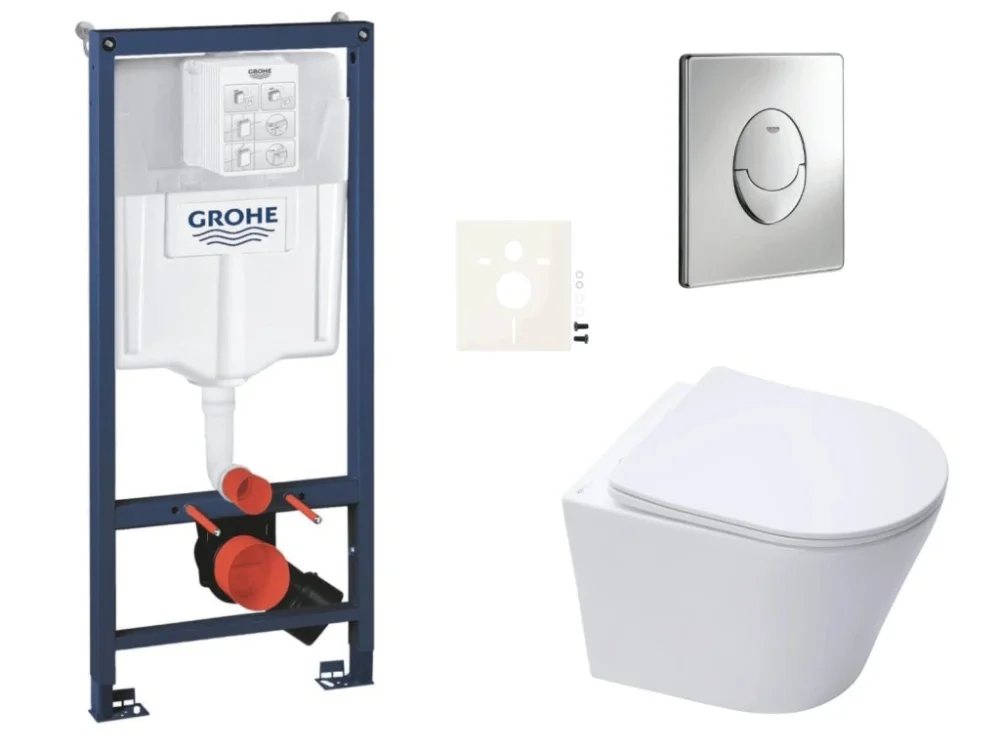 Akční Cena Grohe Závěsný WC set do lehkých stěn / předstěnová montáž SAT Infinitio SIKOGRSIN10SA